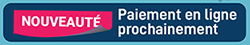 NOUVEAUTÉ : paiement en ligne prochainement